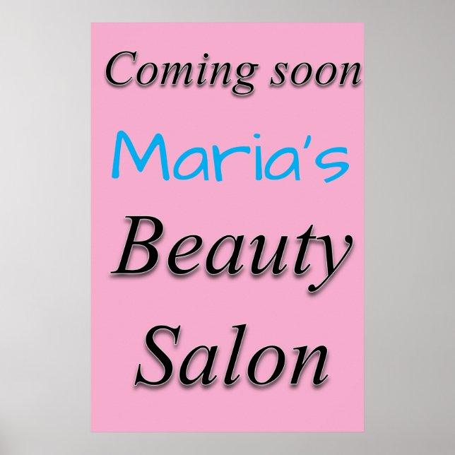 Salon Barbershop Posters Beauty Salon Coming Soon (Front)