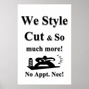 Salon Barbershop Posters Cut & Style Haircut