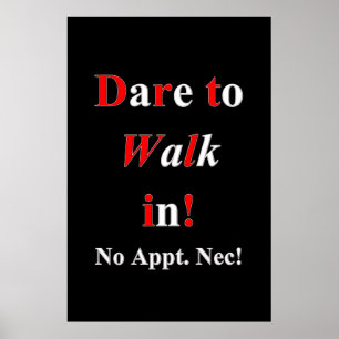 Salon Barbershop Posters Dare to Walk in