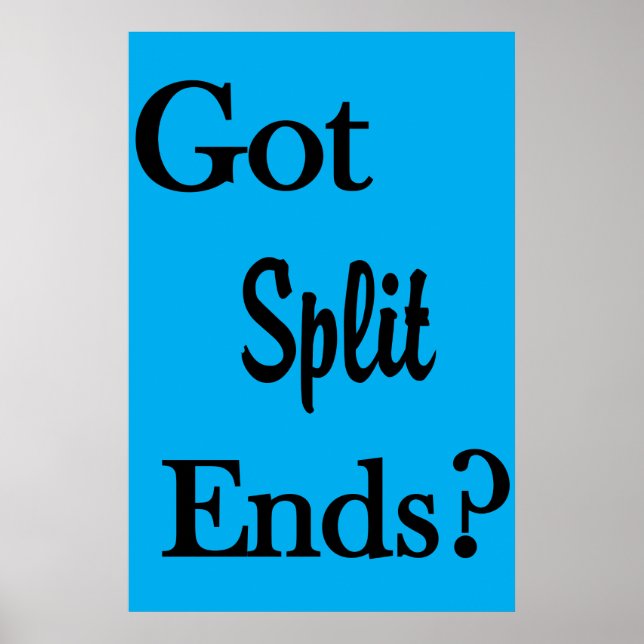 Salon Barbershop Posters Got Split Ends? (Front)