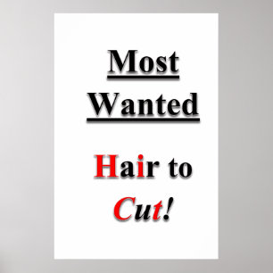 Salon Barbershop Posters Haircut Sale Most Wanted