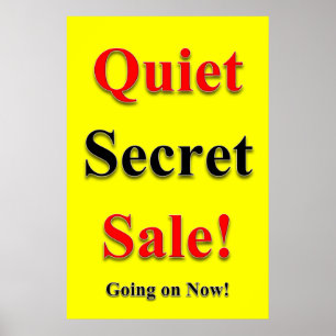 Salon Barbershop Posters Quiet Secret Sale Yellow