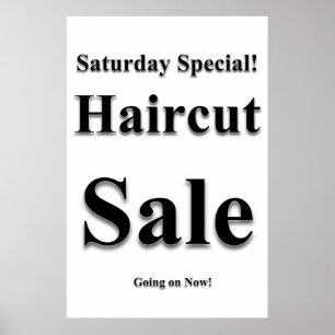 Salon Barbershop Posters Saturday Haircut Sale