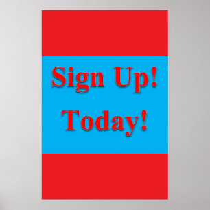 Salon Barbershop Posters Sign Up Today