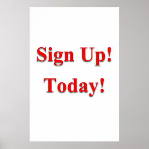 Salon Barbershop Posters Sign Up Today