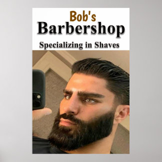 Salon Barbershop Posters Specialising in Shaves 