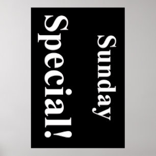 Salon Barbershop Posters Sunday Special