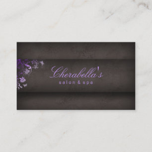 Salon Business Card Spa Butterfly Purple
