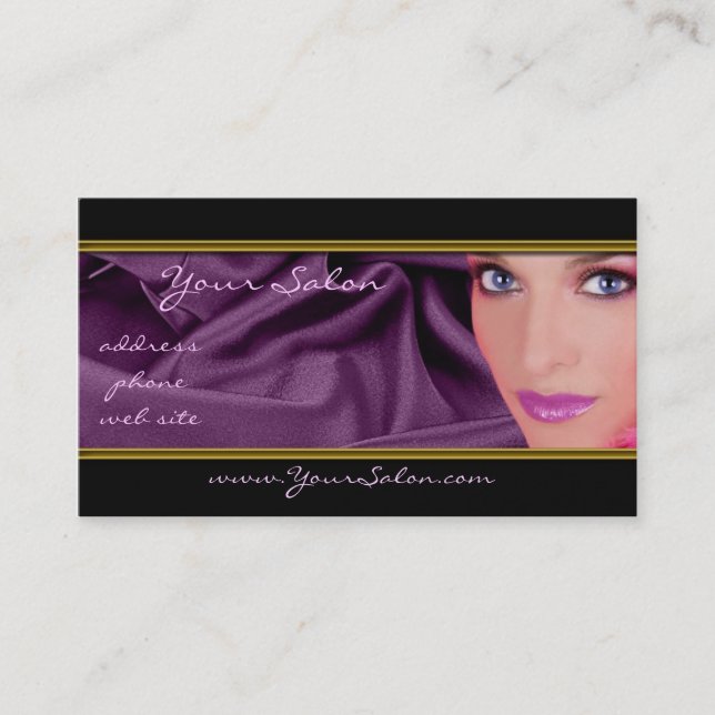 Salon Business Card, Template Appointment Card (Front)