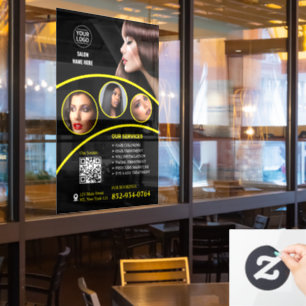 Salon Business Custom Window Cling