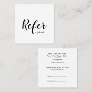 Salon Business Promotional Referral Card