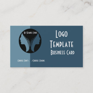 Salon, Butterfly Faces or Therapist Logo Business Card