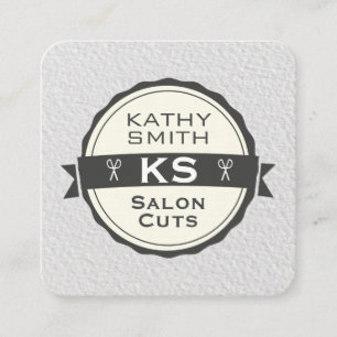 Salon Cuts   Hair Stylist Square Business Card
