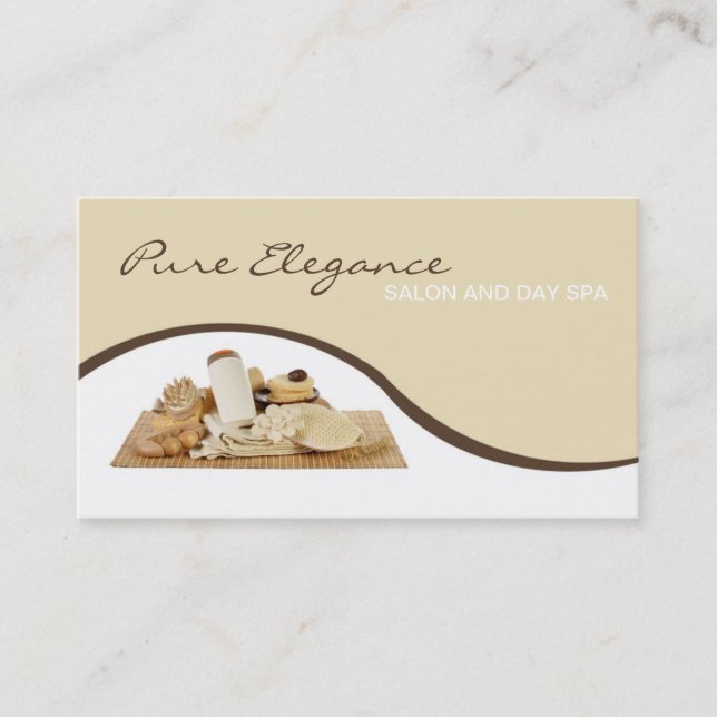 Salon Day Spa Massage Therapist Supp Business Card (Front)