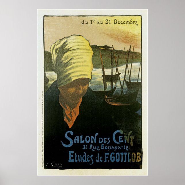Salon Des Cent ~ Etudes de F. Gottlob Poster (Front)