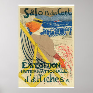Salon des Cents by Toulouse Lautrec, Art Nouveau Poster