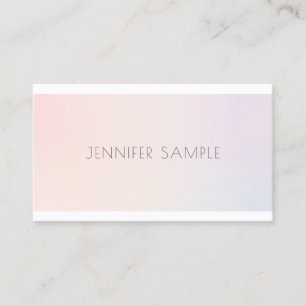 Salon Elegant Colours Modern Professional Plain Business Card