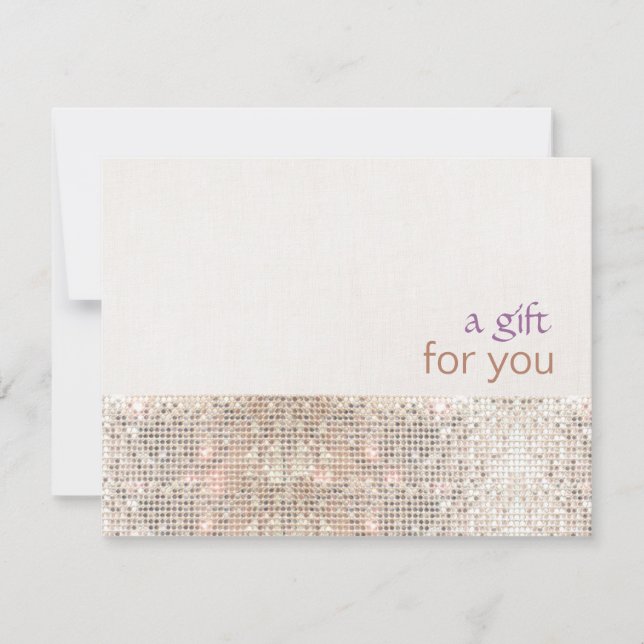 Salon Faux Sequins Linen Salon Gift Certificate (Front)