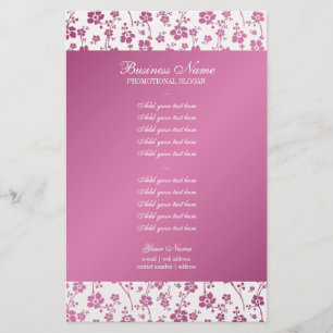 Salon Floral Pink Professional Flyer