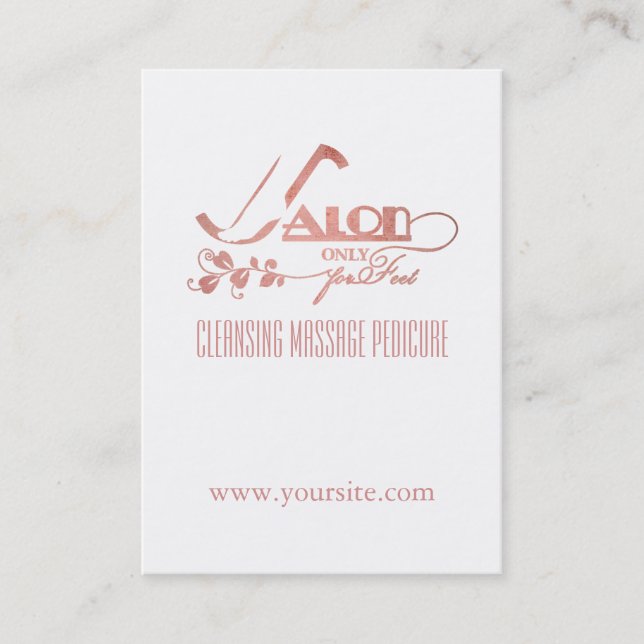 SALON For Feet - Business/Schedule Card (Front)