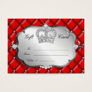Salon Gift Card Tufted Diamond Crown