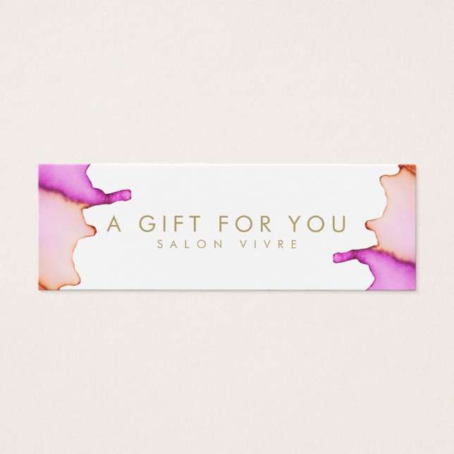 Salon Gift Card Watercolor Minimalist Modern (Front)