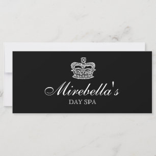 Salon Gift Certificate Crown Black White