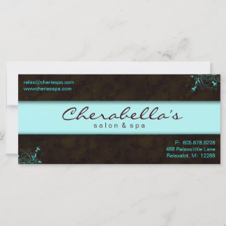 Salon Gift Certificate Floral Elegant Turquoise