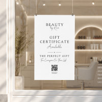 Salon Gift Certificate Promo Poster with QR Code
