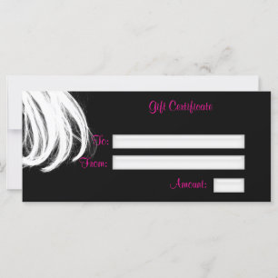 Salon Gift Certificate, Rack Card