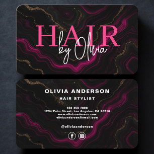Salon Hair Stylist Modern Business Card