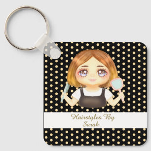 Salon Hairstylist Key Ring