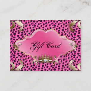 Salon Jewellery Gift Certificate Leopard Pink