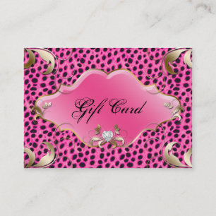 Salon Jewellery Gift Certificate Leopard Pink
