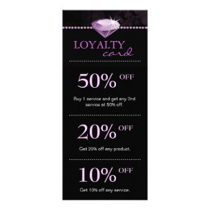Salon Jewellery Marketing Cards Purple