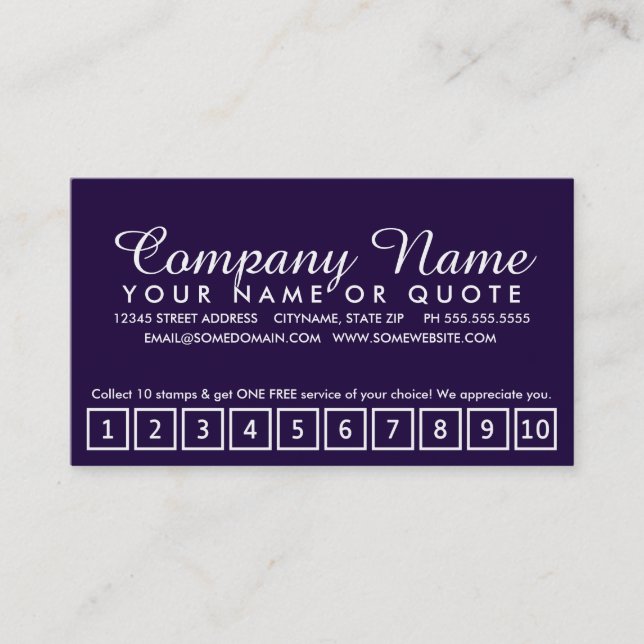 salon loyalty punch card : emo style (Front)