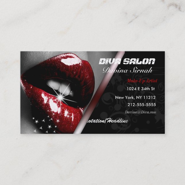 Salon/ Makeup Artist Business Card (Front)