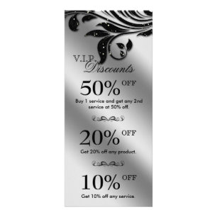 Salon Marketing Cards Jewellery Sparkle Black