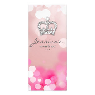 Salon Marketing Cards Pink Lips & Lights Crown