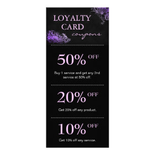 Salon Marketing Cards Purple Floral