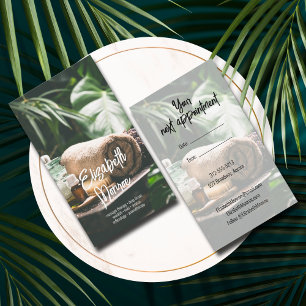 Salon Massage Therapy Script Business Card