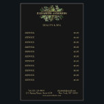 Salon Modern Botanik Schwarz Grün Schwarz Flyer<br><div class="desc">Elegant,  moderne,  Botanik,  Schwarz,  Grün Flyer. Editiere dein Produkt in wenigen Minuten indem Du deinen Namen,  Service und Preise eingibst. Über "weiteres personalisieren" kannst Du die Schriftart,  Farbe und Position individuell wählen.Flyer.</div>