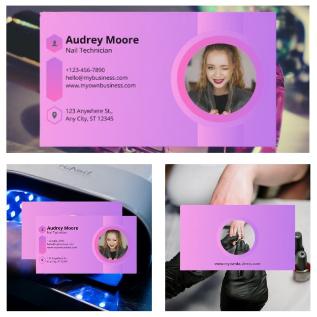 Salon Nail Technician Business Card (Nail Technician Business Card
)