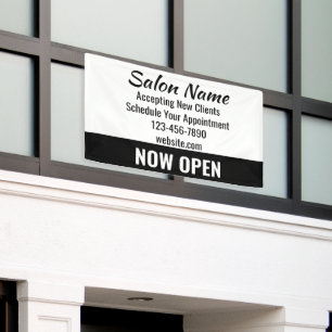 Salon Now Open Accepting New Clients Appointment Banner