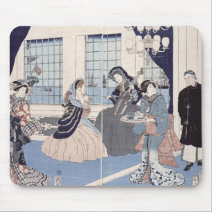 Salon of a house of foreign merchants at mouse pad