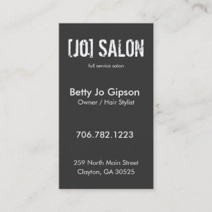 Salon Owner Stylist Business Card