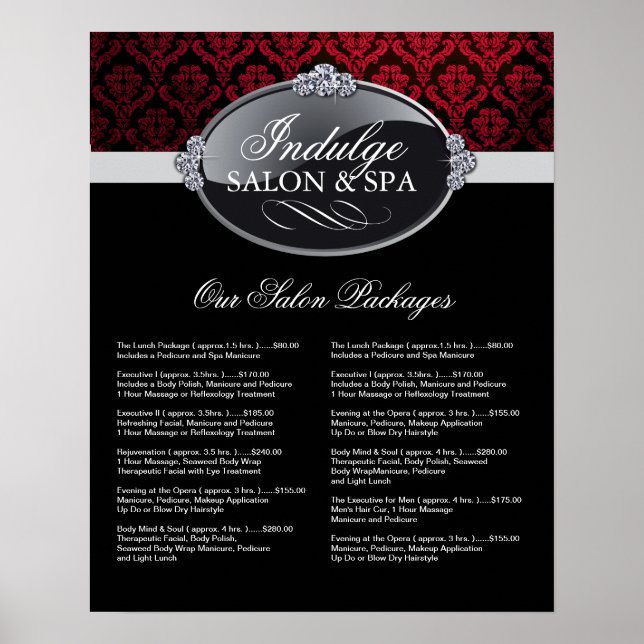 Salon Price List Poster (Front)