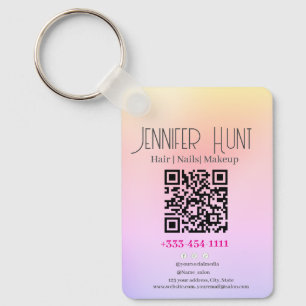 Salon QR code Modern  Key Ring