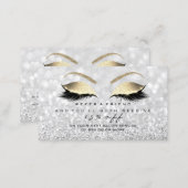 Salon Referral Card Glitter Silver Gold Lashes (Front/Back)