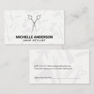 Salon Scissors Hair Stylist Barber Appointment Card